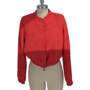 19888 Jason Wu Tweed Bomber Jacket Pink size Medium streetwear hipster fall